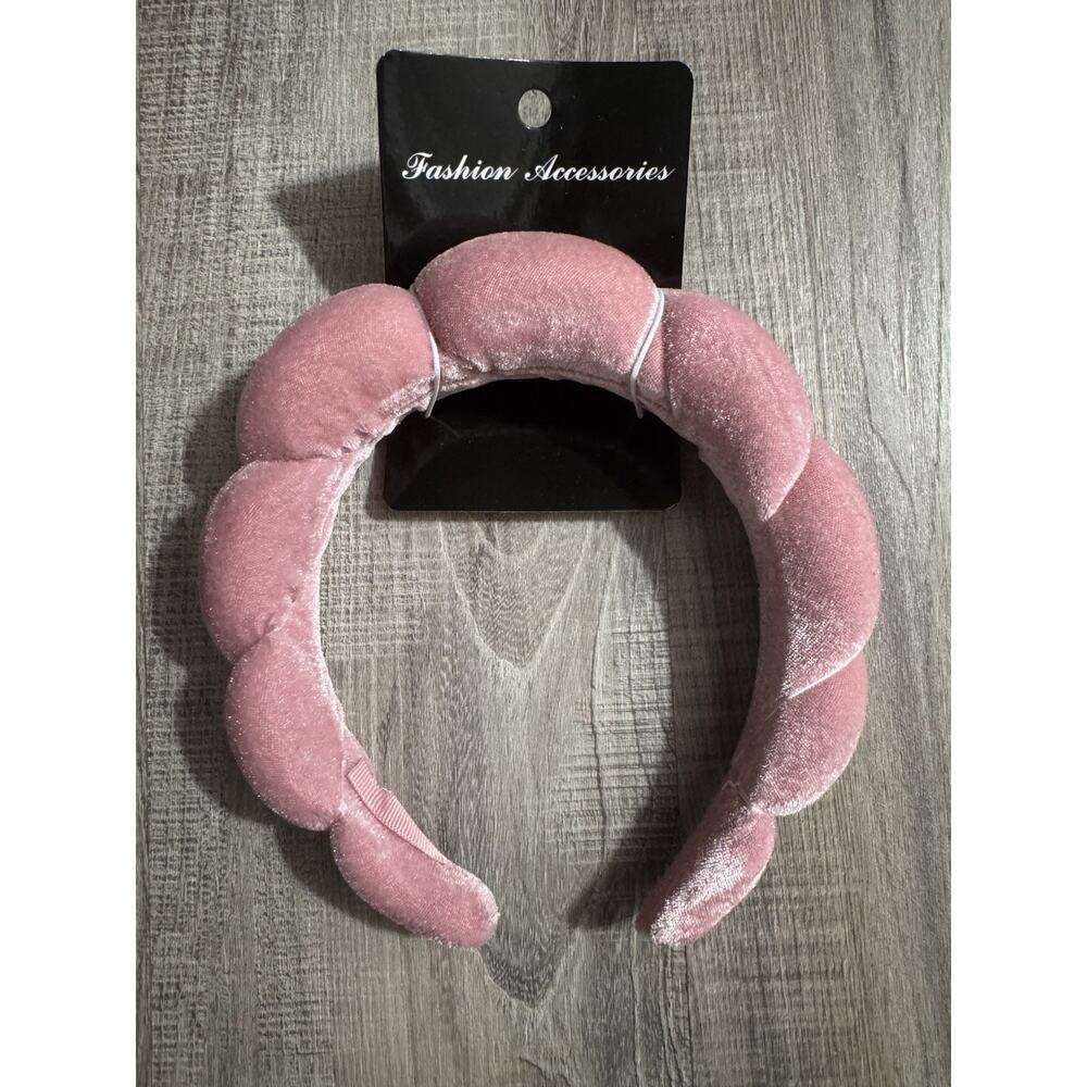 4 Pack Velvet Padded Headbands Fashion Accessories Pink Burgundy Magenta Black - Picture 9 of 9